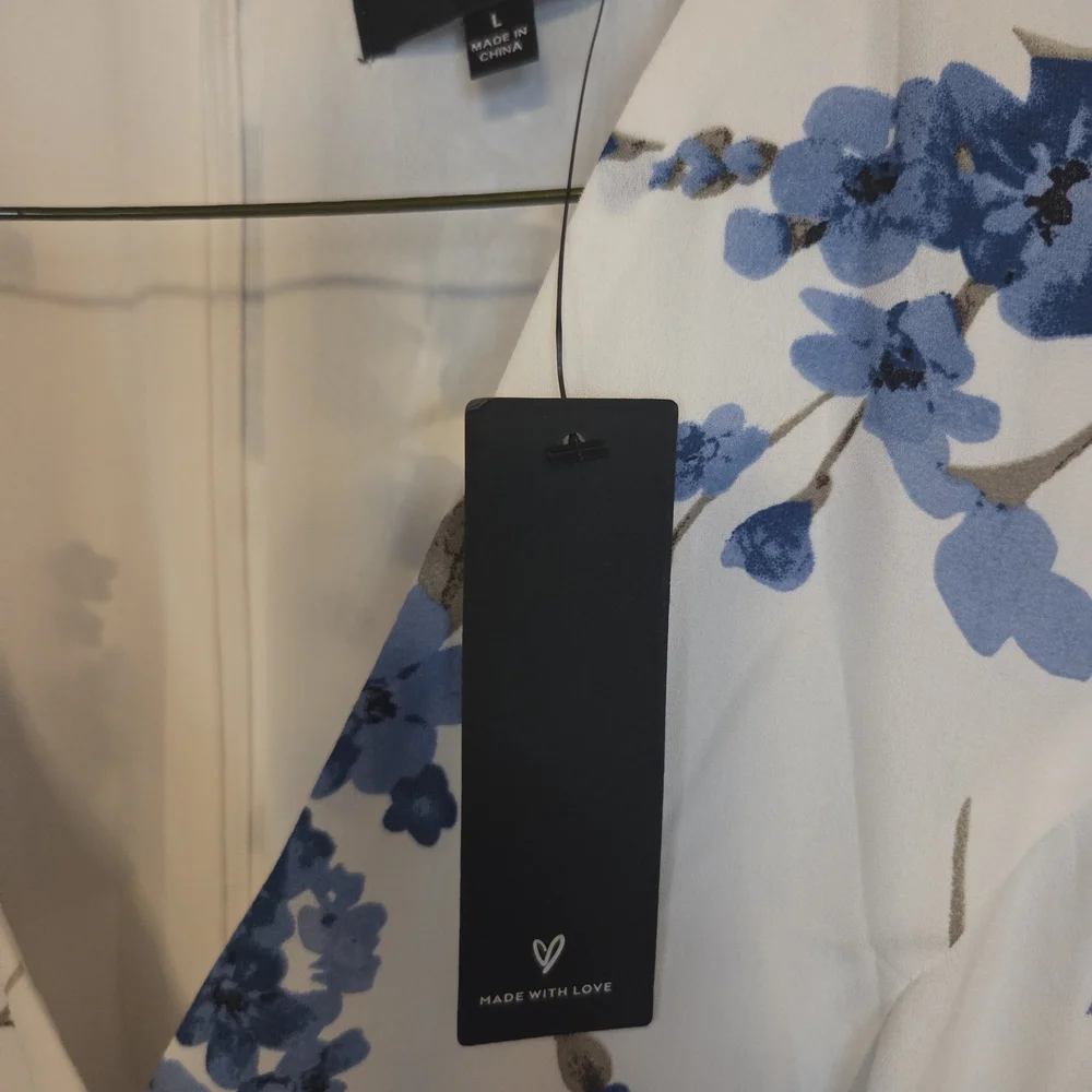 NWT Lulus French Countryside White Floral Print High-Low Dress.  - Picture 8 of 9